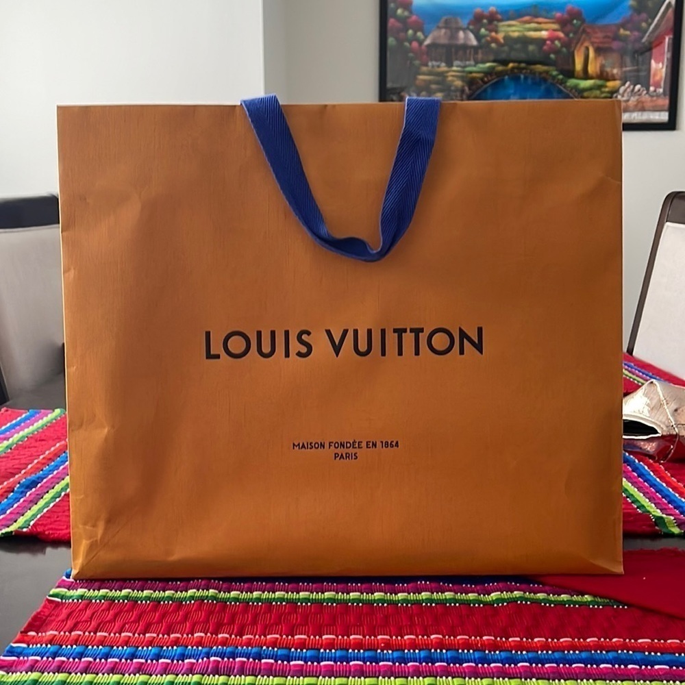 Louis Vuitton shopping bag empty